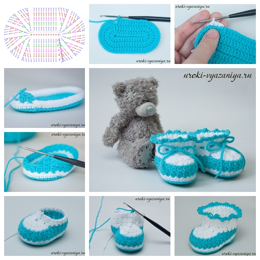 baby booties F Wonderful DIY Crochet Baby Booties