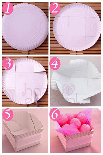 Easy food container with a paper plate