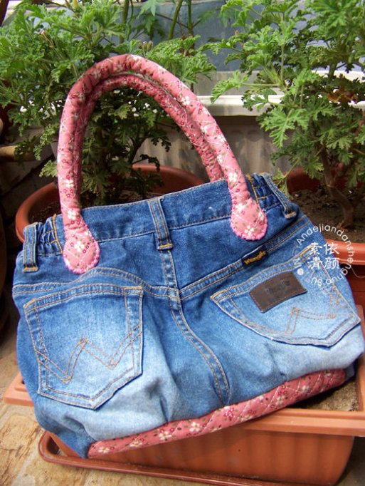 Tote Handbag from old jeans