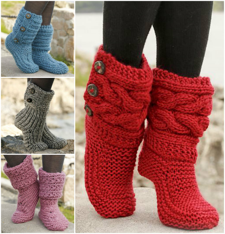Slipper Knitted slippers Crochet beginners Free Free Patterns Beginners Crochet for  knitted Slippers