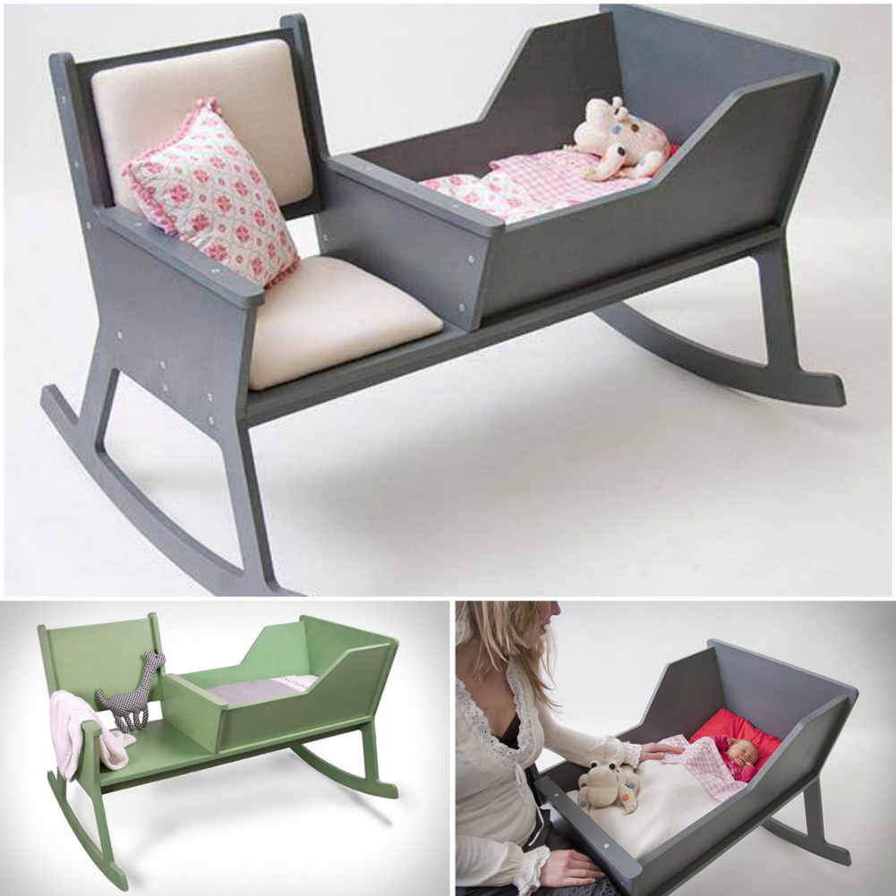 rocking chair with a crib DIY f Wonderful DIY Rocking Chair Cradle With a Crib