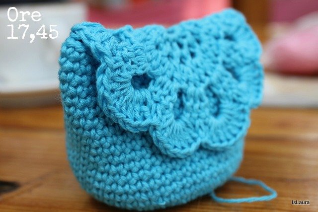 Blue Crochet Purse