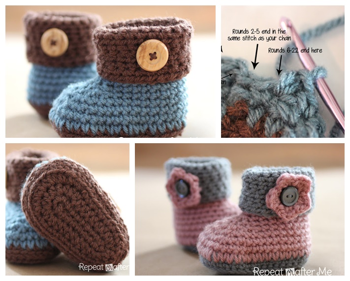 Cuddly Crochet Baby Booties – Free Pattern and Tutorial