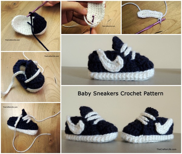 Wonderful DIY Cute Crochet Baby Sneakers