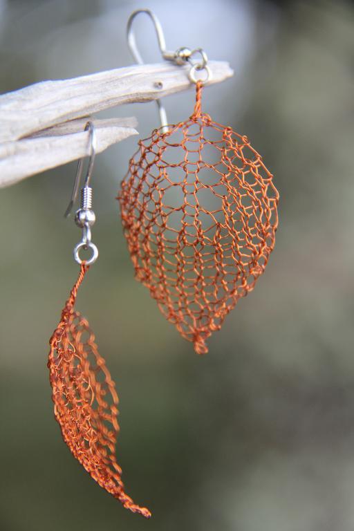 wire crochet earrings leaf diy pattern jewelry patterns copper knitting lucy kit knit craftsy jewellery metal neatby loveknitting wonderful knitted