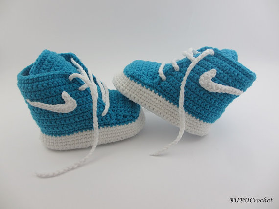 Nike crochet sneakers - blue and white