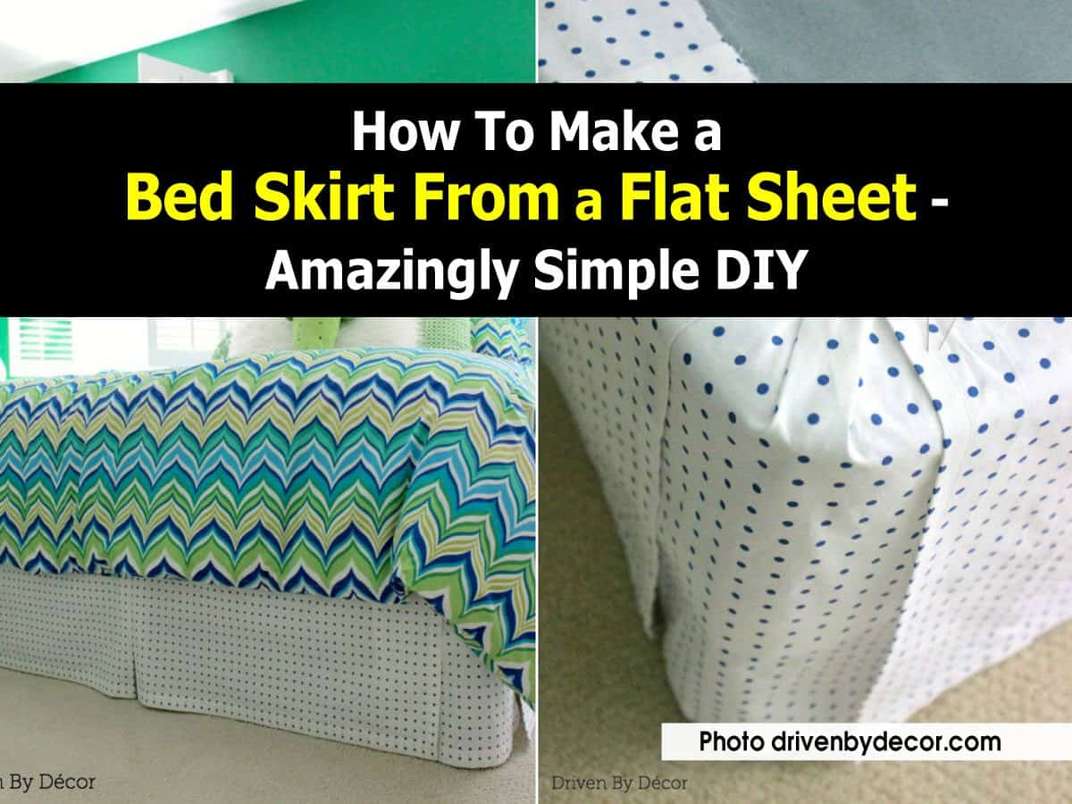 how to make a bedskirt from a flat sheet