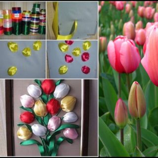 Wonderful DIY Simple Ribbon Tulip Flower