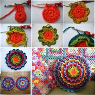 Wonderful DIY Crochet Flower Cushion