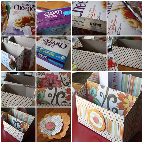 organizer from cereal box f