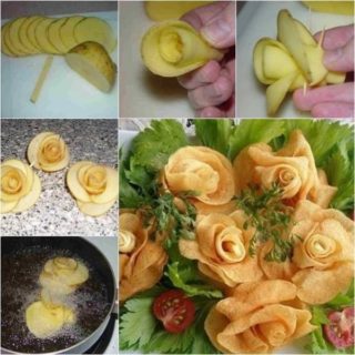 Woderful DIY Fry Potato roses