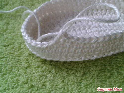 Crochet ribbon tie Baby Shoes03