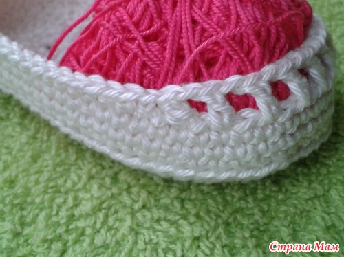 Crochet ribbon tie Baby Shoes07
