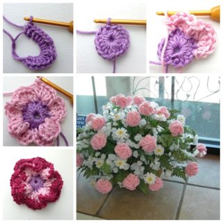 Wonderful DIY Crochet Carnation Flower