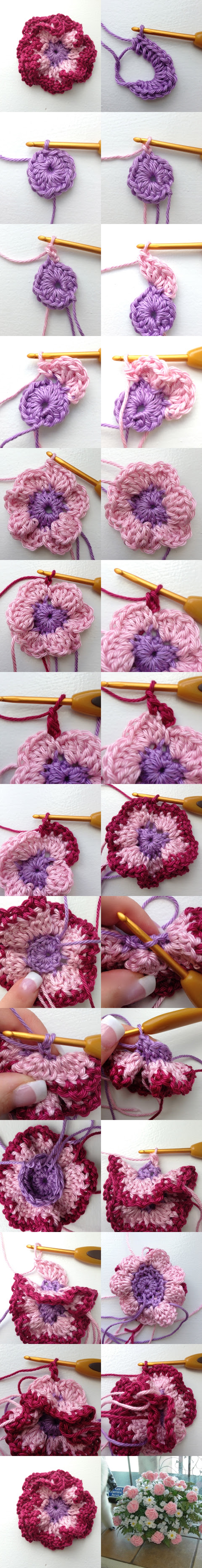 DIY-Crochet-Carnation-Flower F
