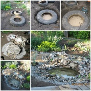 Old Tire Garden Ponds Ideas (Tutorials)