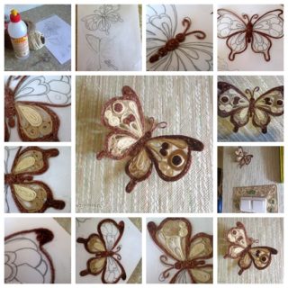 Wonderful DIY Beautiful Yarn Filigree Butterfly