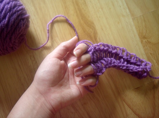 Finger-Knitted Scarf7
