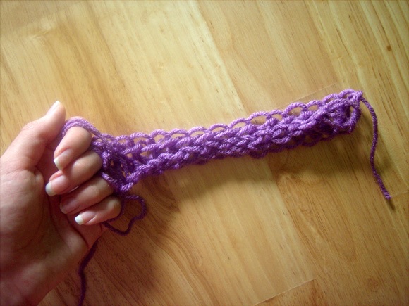 Finger-Knitted Scarf8