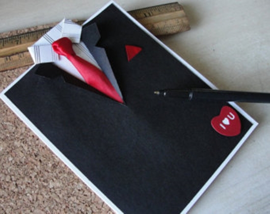 Wonderful DIY Suit and Tie Card for Father's Day