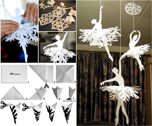 Paper Snowflake Ballerinas