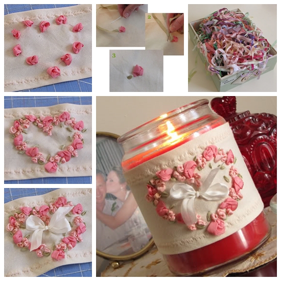 Romantic Silk ribbon embroidery Roses F