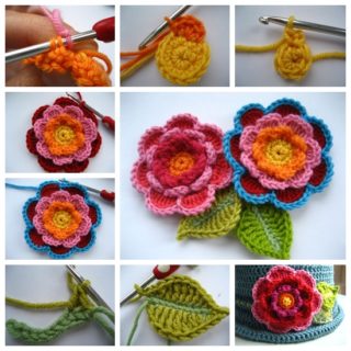 Triple Layer Crochet Flower – How to Make it Yourself