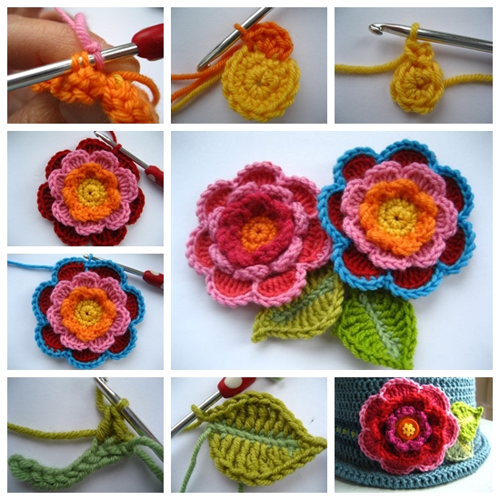 Triple Layer Flower F Triple Layer Crochet Flower   How to Make it Yourself