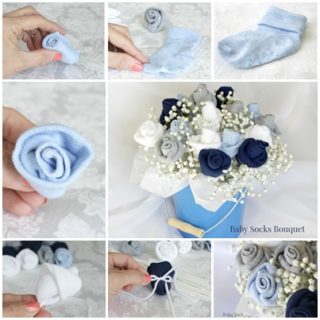 Beautiful Baby Sock Rose Bouquets to Make For Mom’s Days