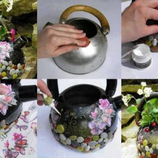 Wonderful DIY Flower Pot From An Old Kettle