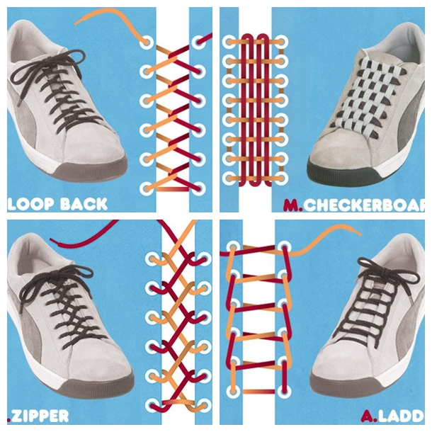15 ways to tie your shoes F
