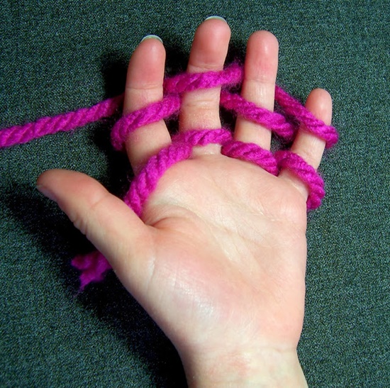 Finger Knitting scarf2