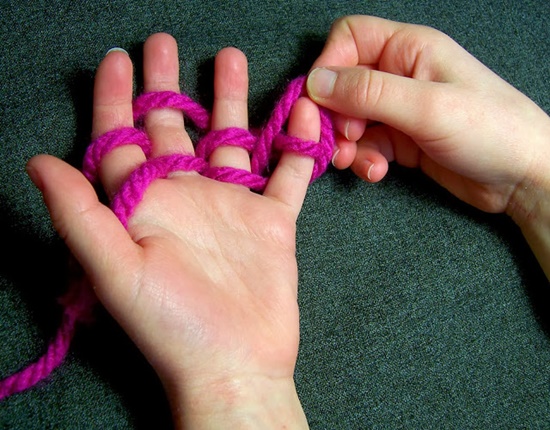 Finger Knitting scarf3