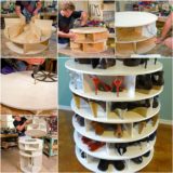 Wonderful DIY Lazy Susan Shoe Storage Rack