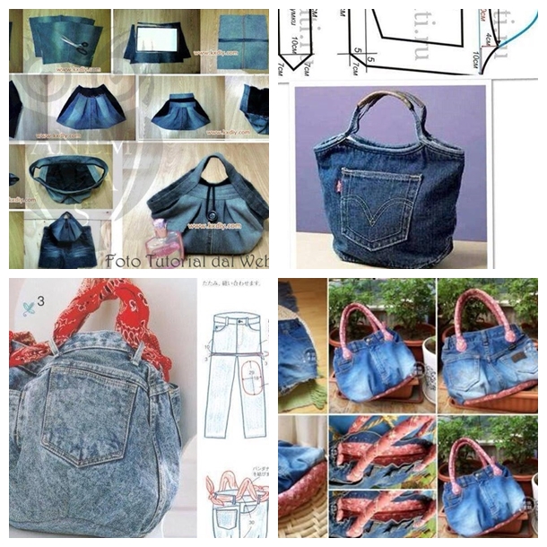 I made a shoulder bag upcycling two old jeans that would go to trash and a  leather strap from a thrift shop. : r/upcycling