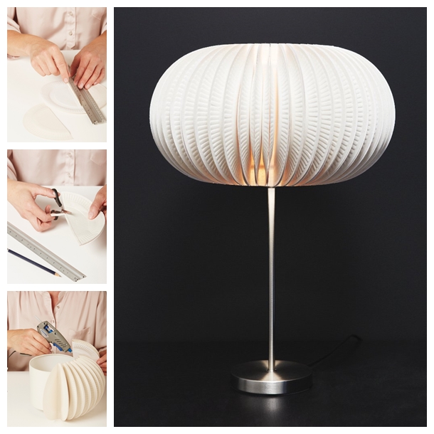paper plates lampshade F Creative DIY Paper Lampshade (Tutorial)