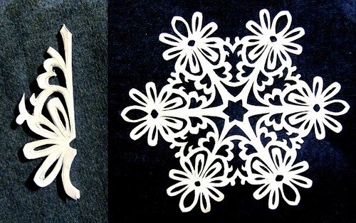 Paper snowflake patterns