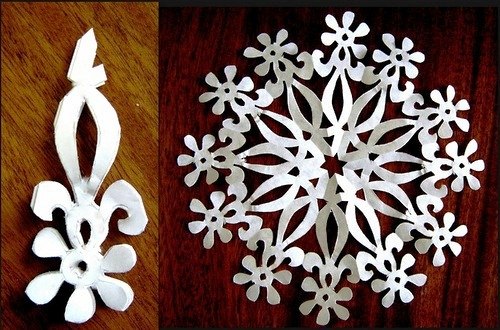 Hhow to make a snowflake out of paper