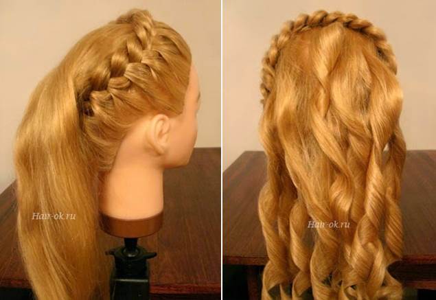 Elegant-Hairstyle-With-Braids-and-Curls-3