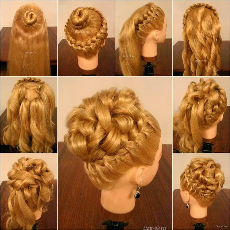 Elegant-Hairstyle-With-Braids-and-Curls F