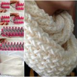 Wonderful DIY Easy Loom Knitted Scarf