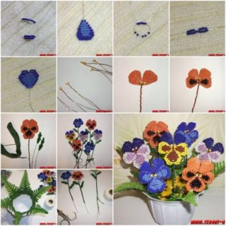 Wonderful DIY Creative Beads Pansy Flower
