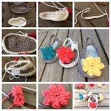 Wonderful DIY Crochet Baby Sandals With Flower