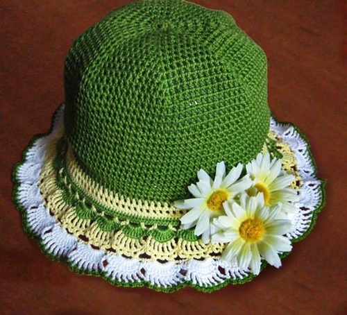 crochet girls dress & hat set9