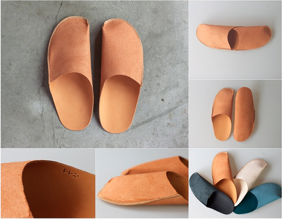 handmade leather slippers