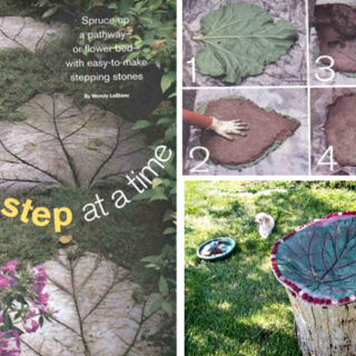 Wonderful DIY Leaf Shaped  Stepping  Stones