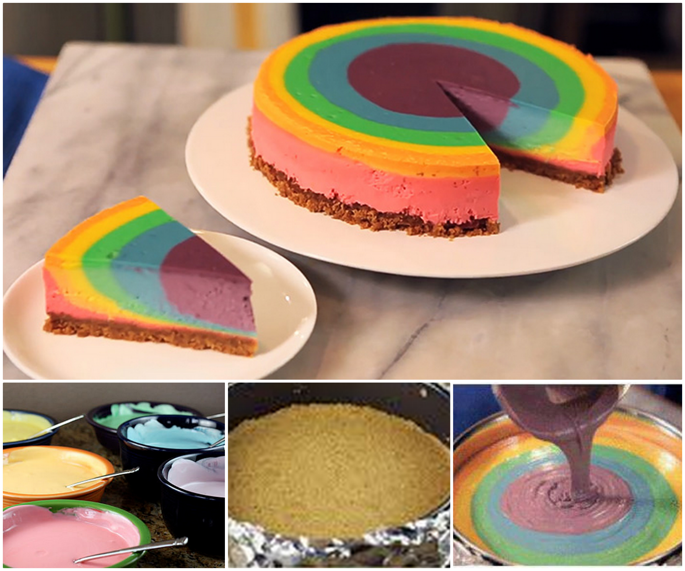 rainbow cheesecake Wonderful DIY Amazing Rainbow  Cakes