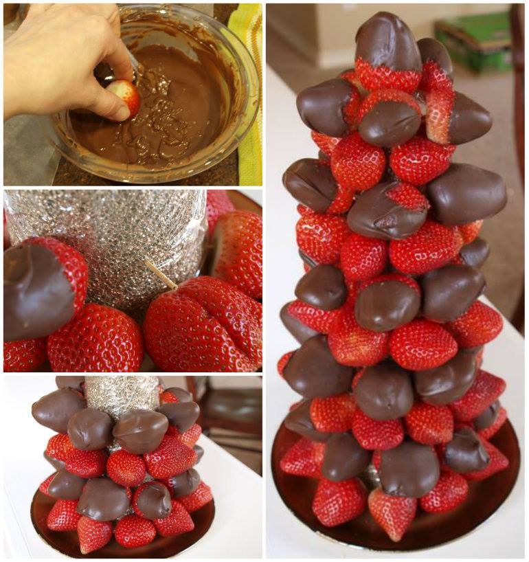 Chocolate Covered Strawberry Tower Wonderful DIY Sweet Chocolate Covered Strawberry Tower 
