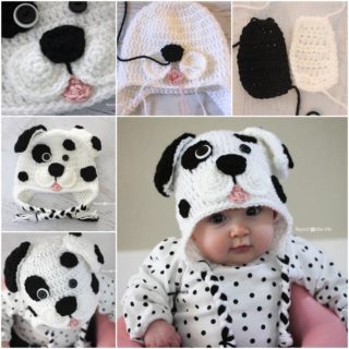 Wonderful DIY Cute Crochet  Dalmatian Dog Baby Hat