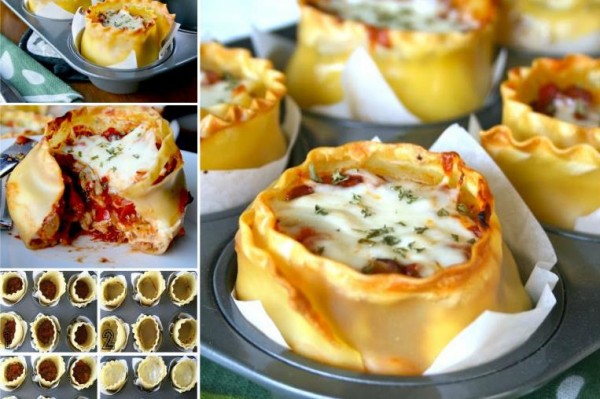 How-To-Cook-Delicious-Lasagna-Cups-wonderfuldiy